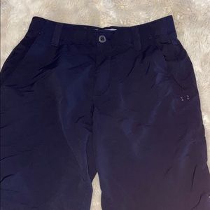 Black Under Armour golf shorts